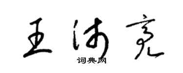 梁锦英王沛亮草书个性签名怎么写