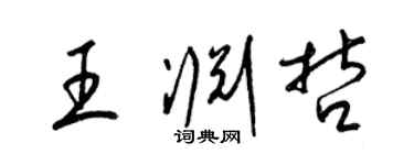 梁锦英王渊哲草书个性签名怎么写