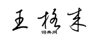 梁锦英王格来草书个性签名怎么写