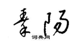 梁锦英秦阳草书个性签名怎么写