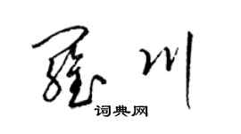 梁锦英罗川草书个性签名怎么写