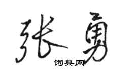 骆恒光张勇行书个性签名怎么写