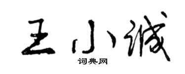 曾庆福王小诚行书个性签名怎么写