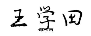 曾庆福王学田行书个性签名怎么写