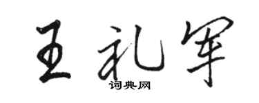 骆恒光王礼军行书个性签名怎么写