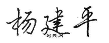 骆恒光杨建平行书个性签名怎么写