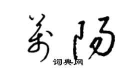 梁锦英万阳草书个性签名怎么写