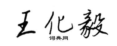 王正良王化毅行书个性签名怎么写