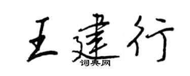 王正良王建行行书个性签名怎么写