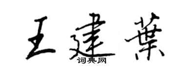 王正良王建叶行书个性签名怎么写