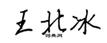 王正良王北冰行书个性签名怎么写