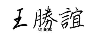 王正良王胜谊行书个性签名怎么写