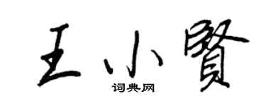 王正良王小贤行书个性签名怎么写