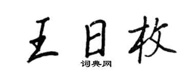 王正良王日枚行书个性签名怎么写