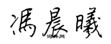 王正良冯晨曦行书个性签名怎么写