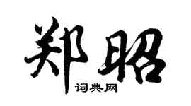 胡问遂郑昭行书个性签名怎么写