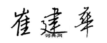 王正良崔建华行书个性签名怎么写