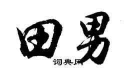 胡问遂田男行书个性签名怎么写