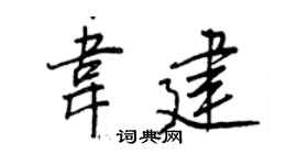 王正良韦建行书个性签名怎么写