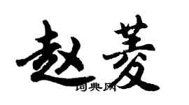 胡问遂赵菱行书个性签名怎么写