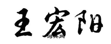 胡问遂王宏阳行书个性签名怎么写