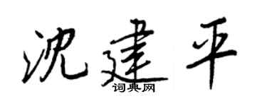 王正良沈建平行书个性签名怎么写