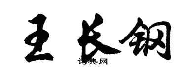 胡问遂王长钢行书个性签名怎么写