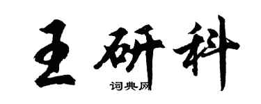胡问遂王研科行书个性签名怎么写