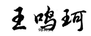 胡问遂王鸣珂行书个性签名怎么写