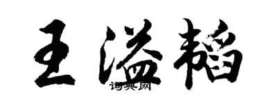 胡问遂王溢韬行书个性签名怎么写