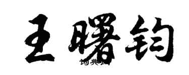 胡问遂王曙钧行书个性签名怎么写