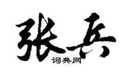 胡问遂张兵行书个性签名怎么写