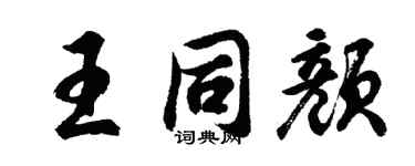 胡问遂王同颜行书个性签名怎么写