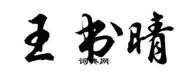 胡问遂王书晴行书个性签名怎么写