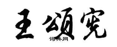 胡问遂王颂宪行书个性签名怎么写