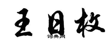 胡问遂王日枚行书个性签名怎么写