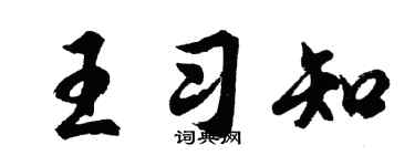 胡问遂王习知行书个性签名怎么写