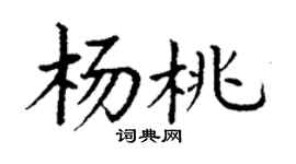 丁谦杨桃楷书个性签名怎么写