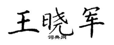 丁谦王晓军楷书个性签名怎么写