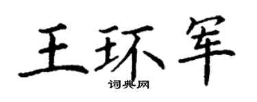 丁谦王环军楷书个性签名怎么写