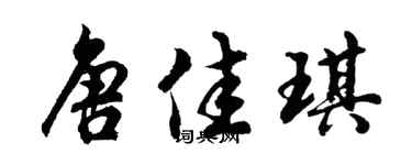 胡问遂唐佳琪行书个性签名怎么写