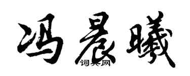 胡问遂冯晨曦行书个性签名怎么写