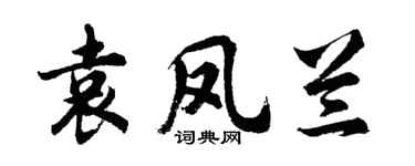 胡问遂袁凤兰行书个性签名怎么写