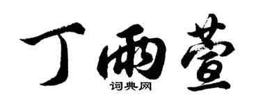 胡问遂丁雨萱行书个性签名怎么写