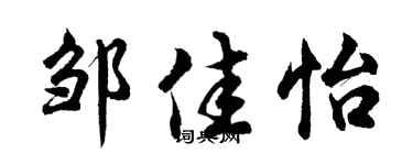 胡问遂邹佳怡行书个性签名怎么写