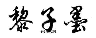 胡问遂黎子墨行书个性签名怎么写