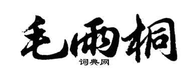 胡问遂毛雨桐行书个性签名怎么写