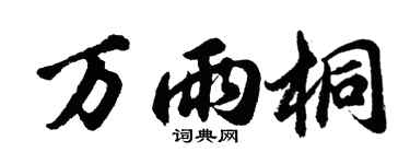 胡问遂万雨桐行书个性签名怎么写