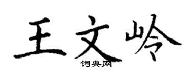 丁谦王文岭楷书个性签名怎么写