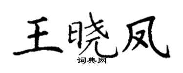 丁谦王晓凤楷书个性签名怎么写